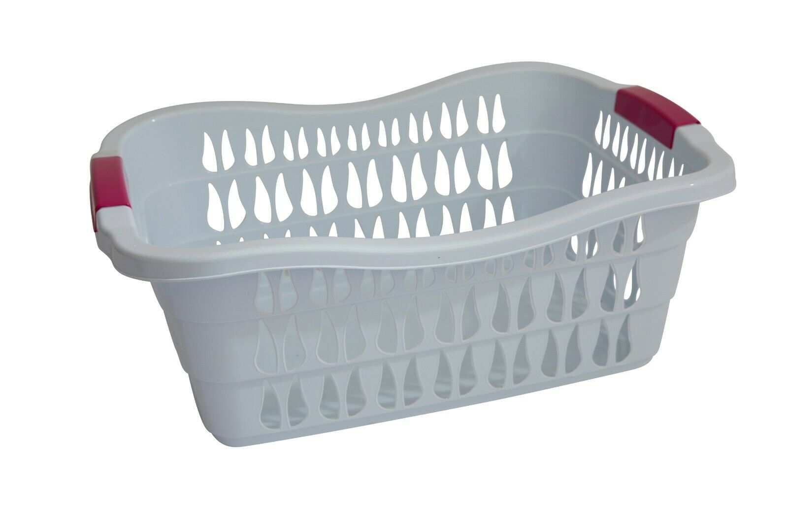 Plastic Laundry Basket Hamper Washing Clothes Storage Bin with Handles UK
