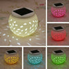CERAMIC STONE COLOUR CHANGING LED SOLAR POWER LIGHT TABLE GARDEN OUTDOOR LAMP UK (DS-CLS)