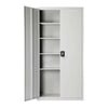 180cm Office Storage Lockable Cupboard Filing Cabinet Steel Metal Light Grey Key