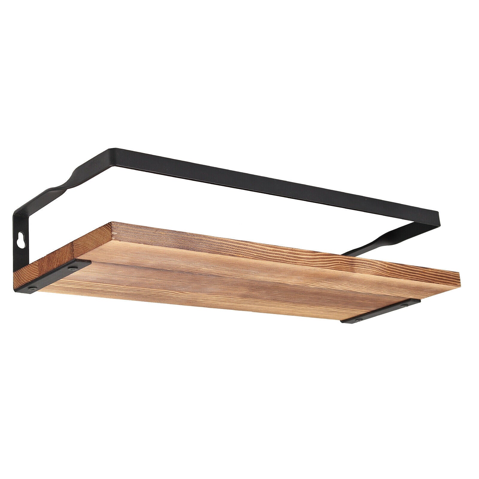 2X Wood Floating Wall Mounted Hanging Rack Display Rustic Shelf Storage Shelves