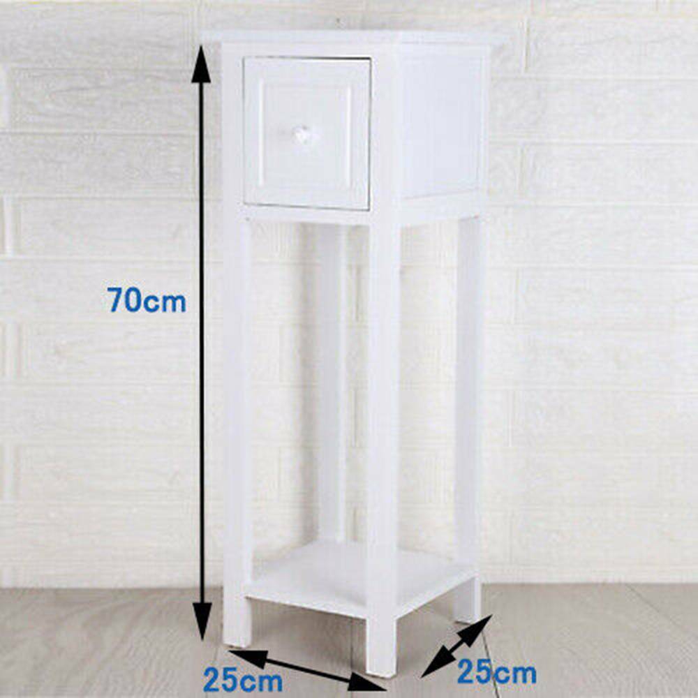 Telephone Bedside Table Nightstand Cabinet with Shelf for Bedroom Livingroom
