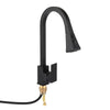 Black Kitchen Basin Pull Out Faucet Stainless Steel Mixer Spray Tap Swivel Sink