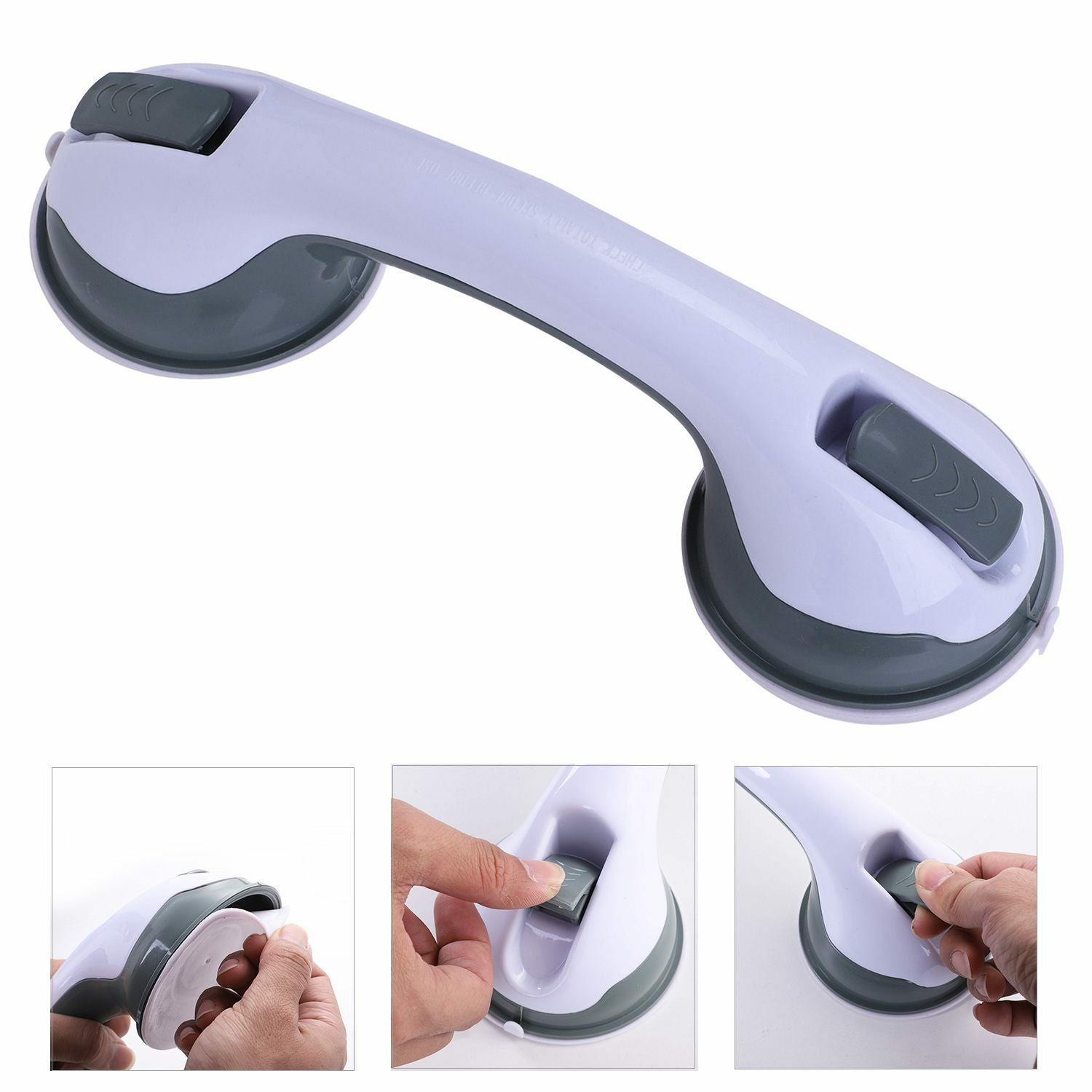 2x Safety Bathroom Aid Bath Shower Hand Grip Grab Suction Towel Rail Bar P3