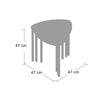 SET OF 3 NESTING TABLES/END SIDE TABLE-Black Glass,Chrome Legs -
