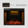 1.8KW Electric Fireplace 30'' Log Burning LED Flame Effect Standing Fan Heater