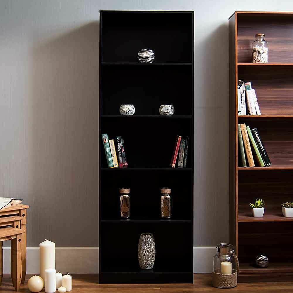 2 3 4 5 Tier Wooden Bookcase Shelving Display Storage Shelf Unit Wood Furniture