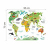 Children Wall Sticker Bedroom Kids Baby Room Educational World Map Classroom UK