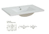 Bathroom Vanity Unit 800mm 80cm Floor Standing Sink Cabinet & Basin Classic Oak