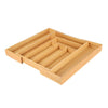 New Cutlery Organiser Drawer Storage Tray Wooden Bamboo Expandable Extending