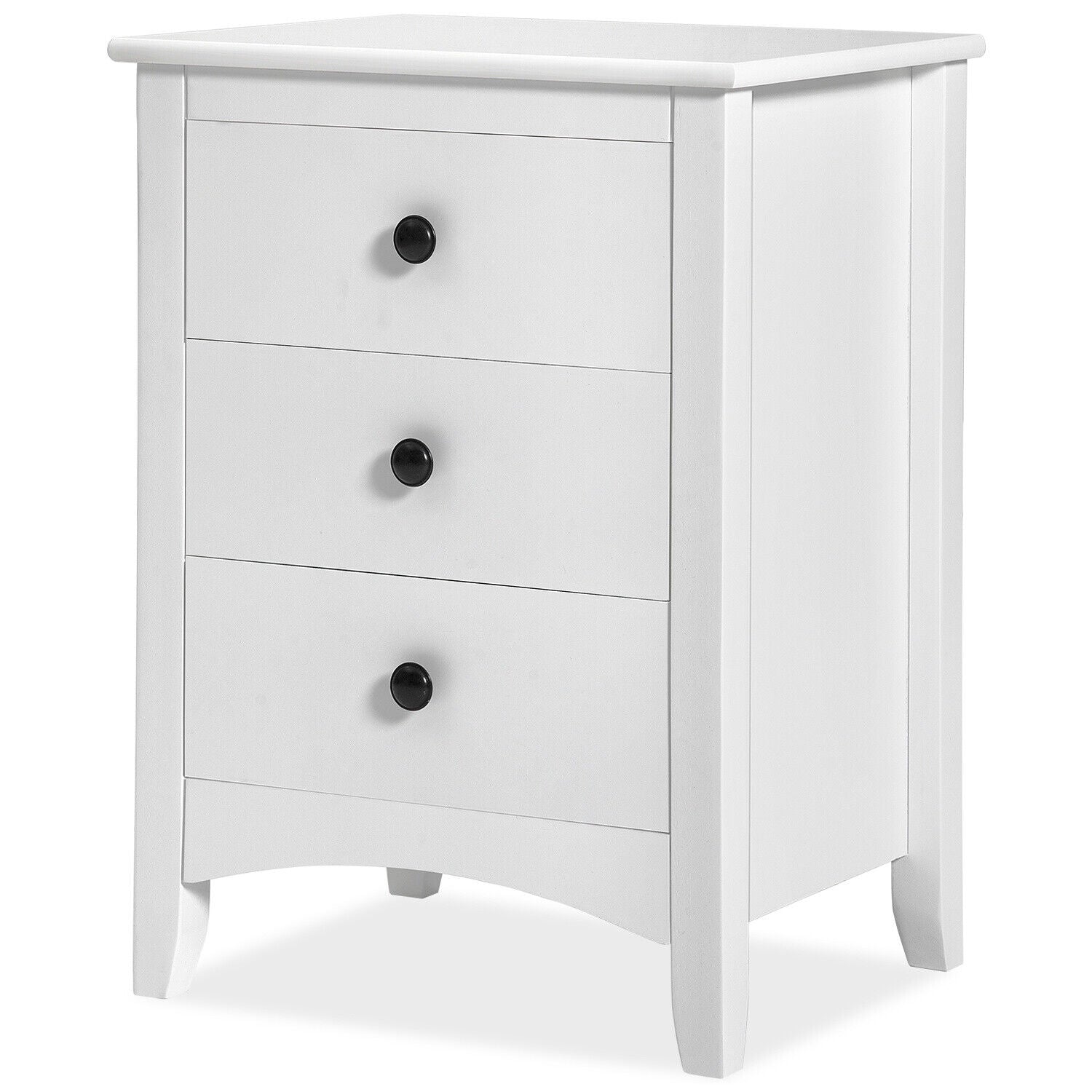 1/2x Modern 3 Drawer Chest of Drawers Bedside Table Nightstand Bedroom Furniture