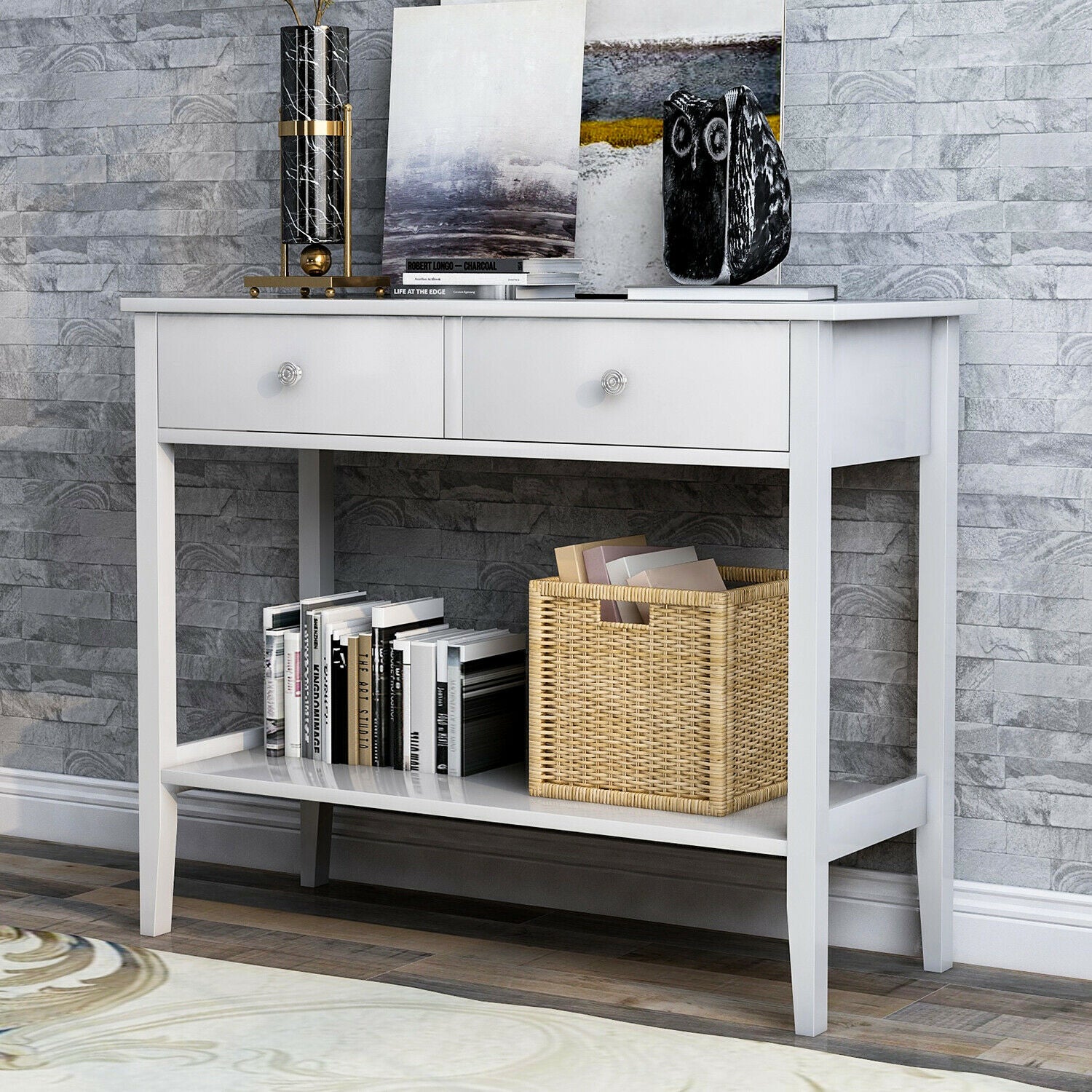 Console Table Hallway Shelf Storage Unit Sofa End Table Beside Table Furniture