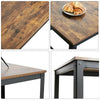 Home Breakfast Bar Table, 2 Bar Stools, Industrial Dining Table Set For Kitchen