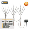 3 x Stylish Branch Tree Twig Leaf Solar Garden 60 White/Multi Coloured LED Light