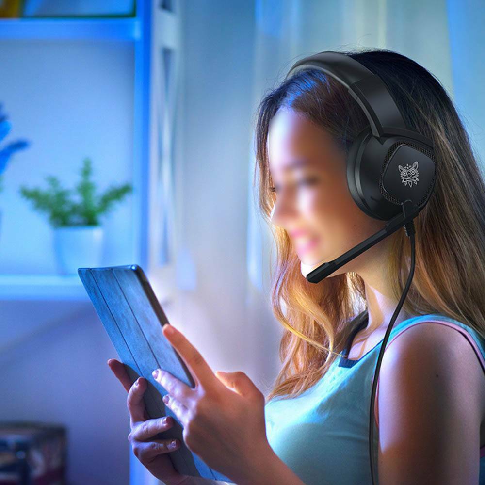 Gaming Headset Wired LED Headphones with Mic For Laptop PS4 Slim Xbox One X S