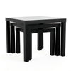 Nest of 3 Coffee Table Side Nested Table Living Room Furniture Black
