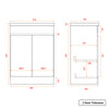 600mm Bathroom Vanity Unit Basin Sink Storage Floor Standing Cabinet Gloss White