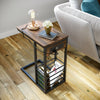 C Shaped Sofa Side End Coffee Laptop Table w/ USB Ports Socket for Any Rooms New