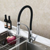 360° Rotation Swivel Kitchen Sink Mixer Taps Black Chrome Pull Out Brass Tap UK