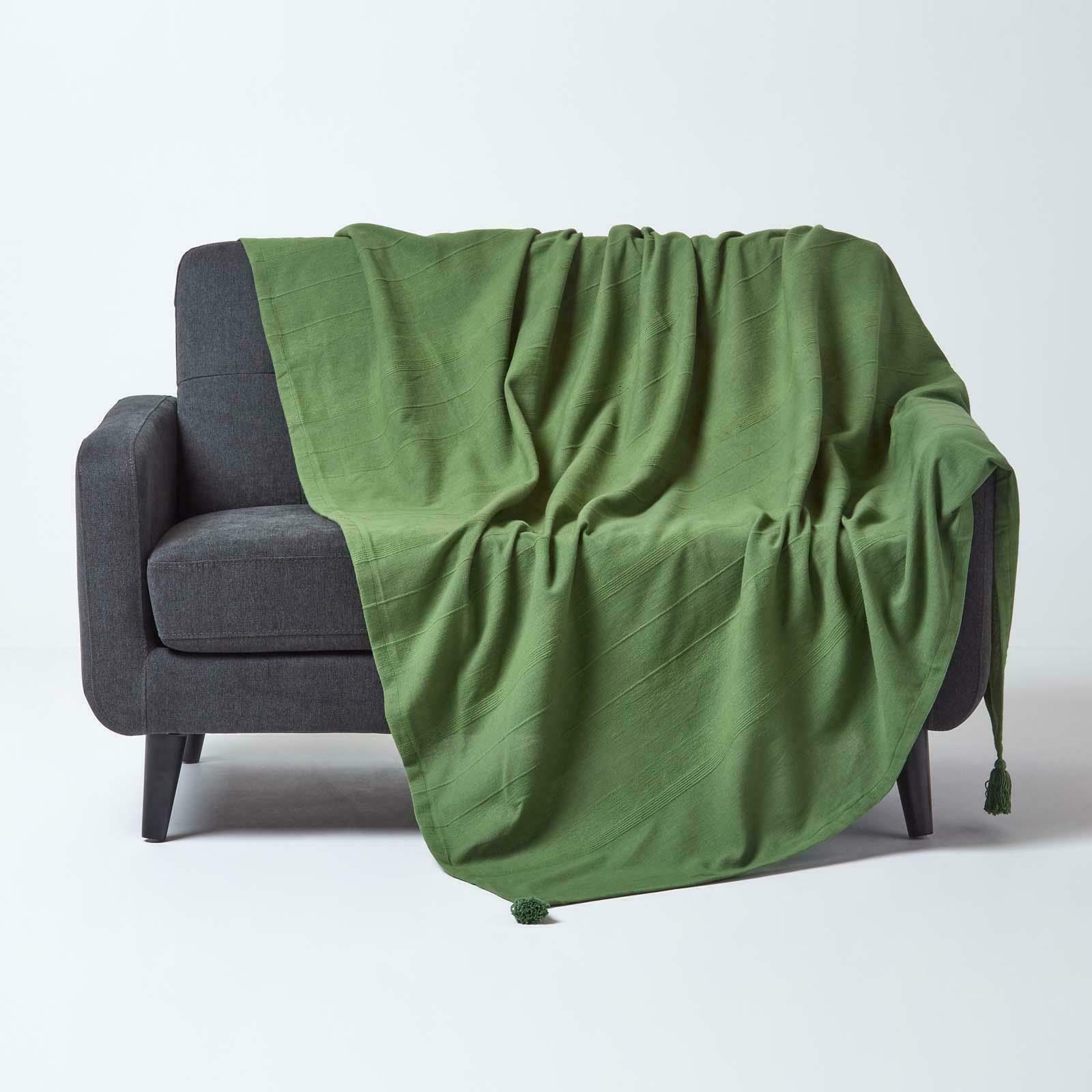 Extra Large Cotton Throws for Sofas Settee Bedspread Bed Covers Blankets