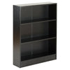 3 TIER BLACK WOODEN FREESTANDING BOOKCASE/BOOKSHELF STORAGE UNIT SHELF