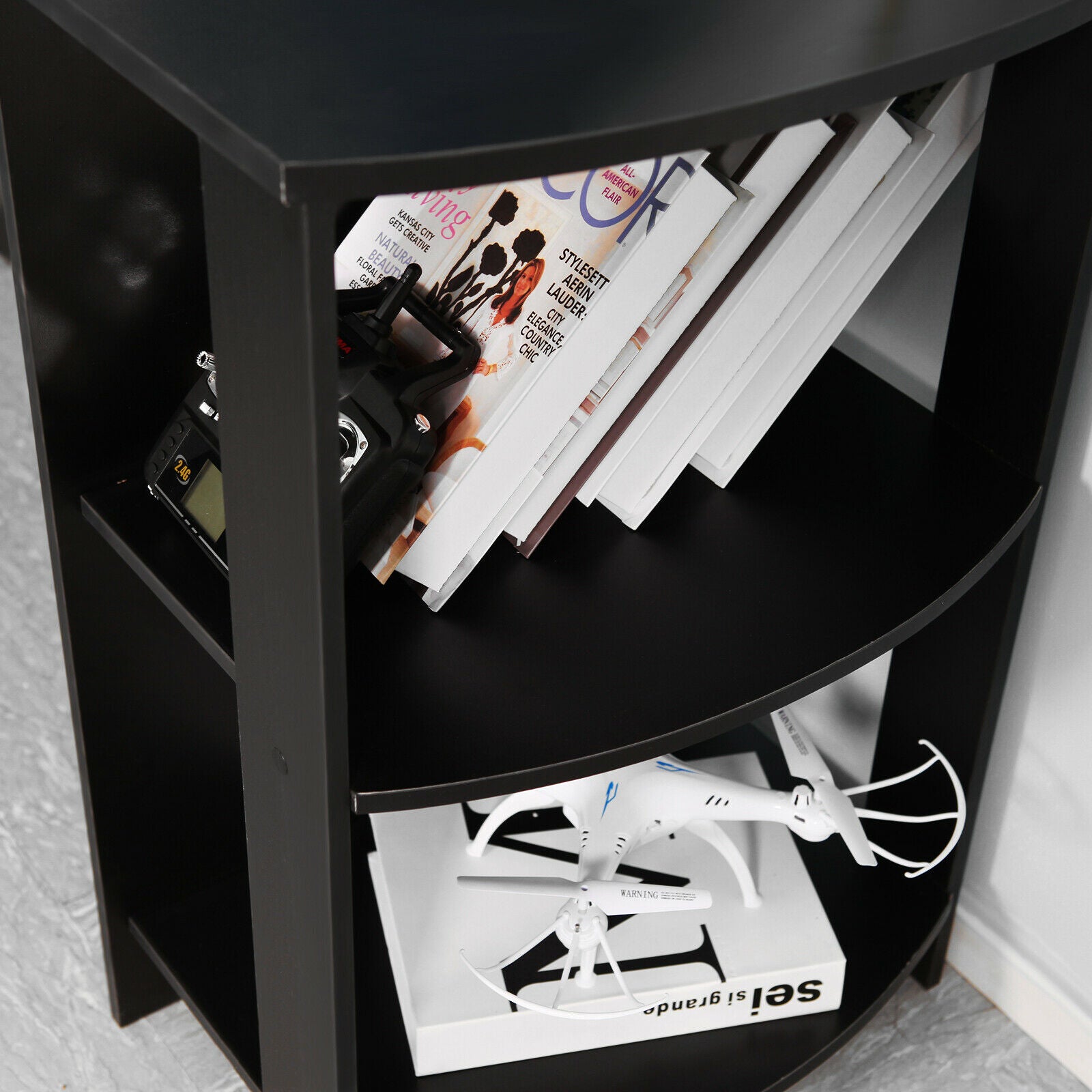 L-shaped Corner Computer Desk PC Table Workstation Home Office Furniture Black
