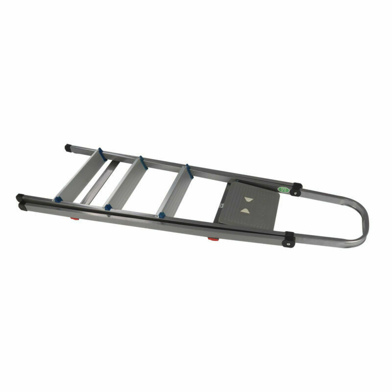 3 4 Tread Step Ladder Folding Aluminum Ladders with Safety Non-Slip Step