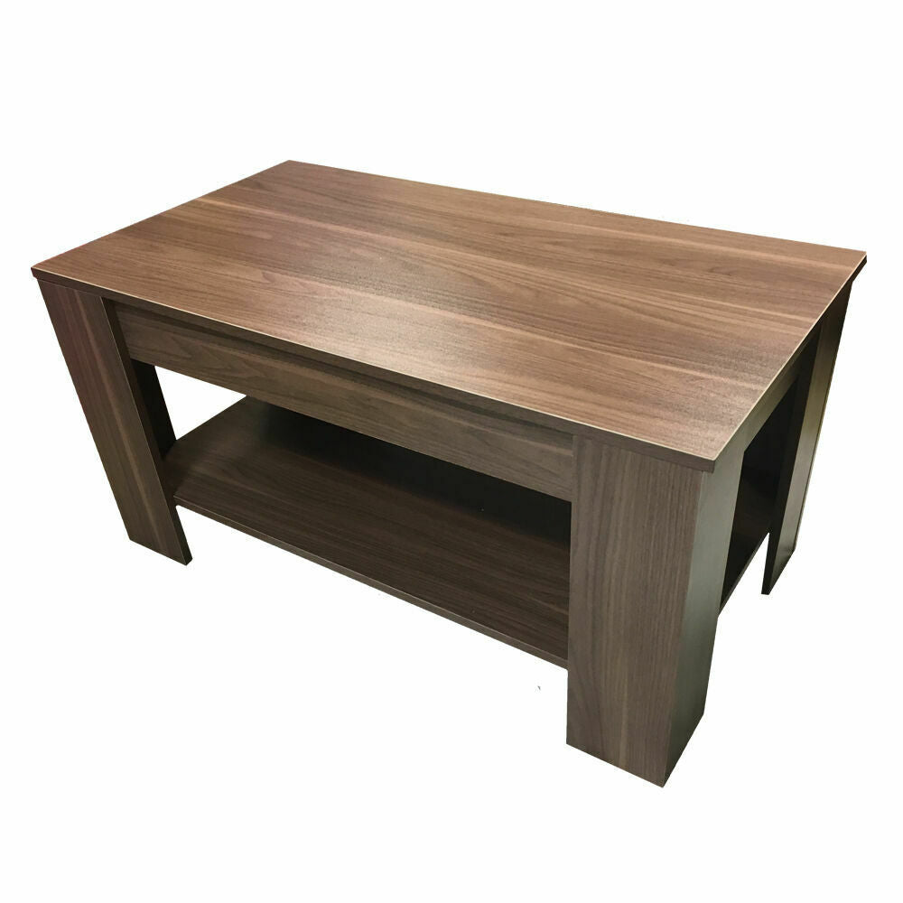 Coffee Table Lift Up Top with Storage Dark Walnut / Brown Redstone