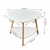 2 Tier Coffee Sofa Side End Table Modern Tea Desk Storage Shelf for Living Room