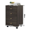 3/4Drawers Filing Cabinet Under Desk Office Storage w/Wheel Bedside Table Lock