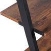 Industrial Ladder Shelving Unit 4 Tier Display Stand Bookshelf Wall Storage Rack