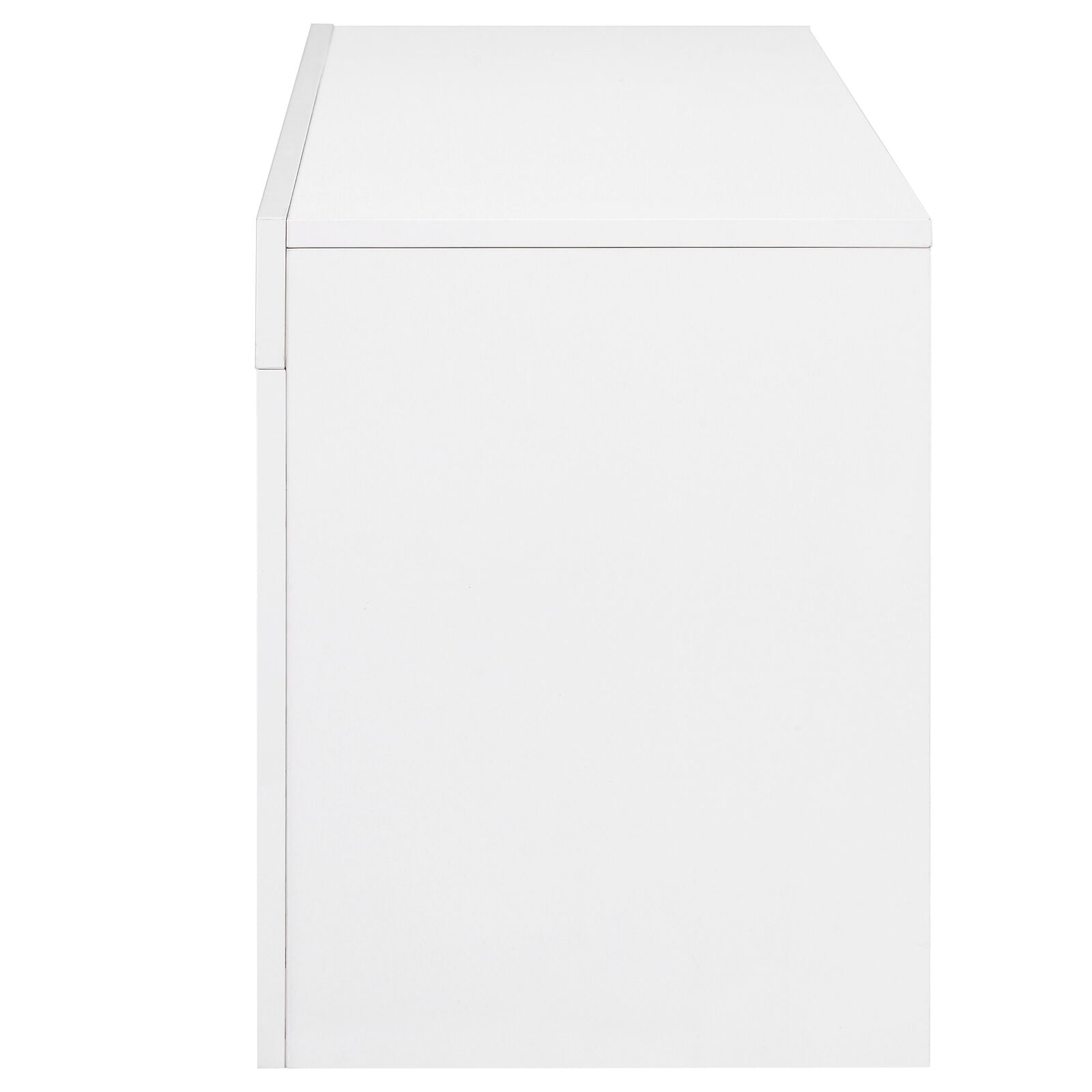 Modern TV Unit Cabinet TV Stand w/Storage 2 Drawers High Gloss LED Light