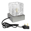 Dimmable Touch Table Light Glass Ice Cube Bedside Study Office Dimmer Lamp