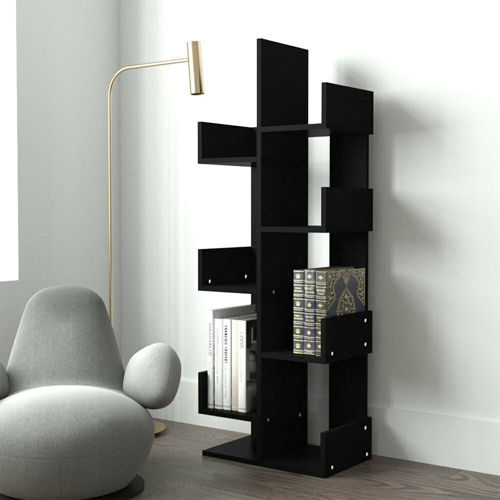 Industrial Wooden Bookcase Book Shelf Storage Display Shelving Unit Home Office