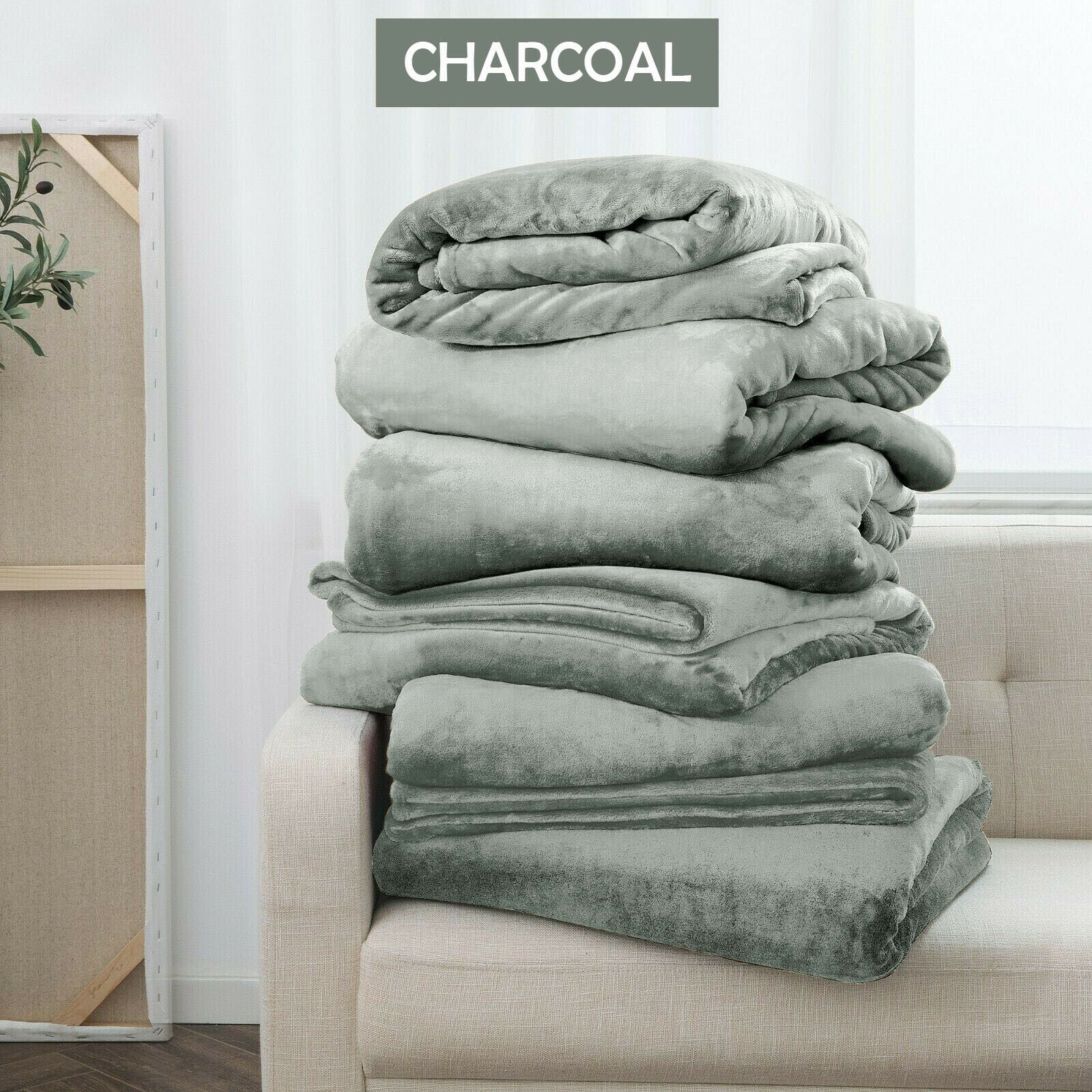 Fleece Throw Blanket Large Sofa Bed Thick Warm Faux Fur Mink Double & King Size