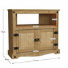 Corona Corner TV Unit Mexican Solid Waxed Pine Entertainment Cabinet Furniture