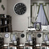 ❤Large Wall Clock Vintage Temperature Humidity Round Modern Retro Quartz Clocks