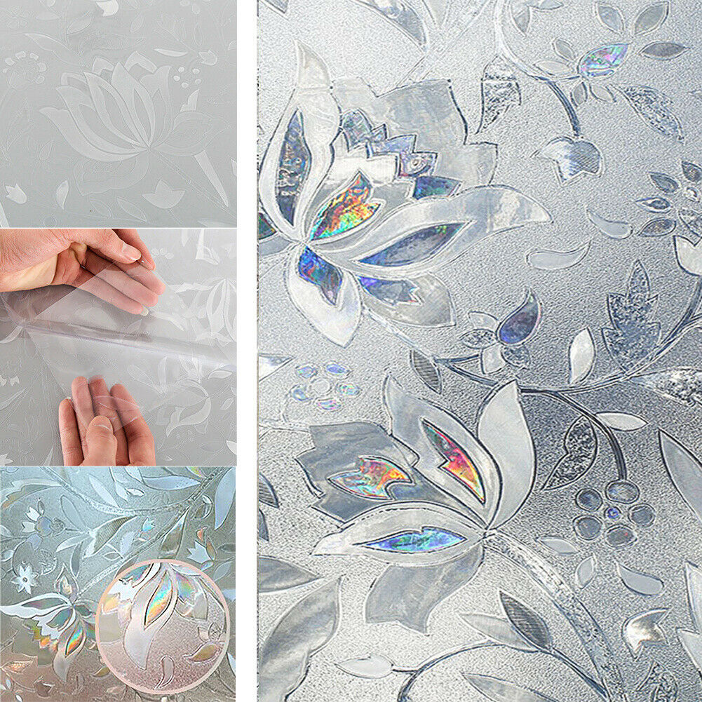 Frosted Static Self-Adhesive Window Film Privacy Glass Door Waterproof PVC Decal