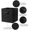 6pcs Foldable Storage Collapsible Box Home Clothes Organizer Fabric Cube Black