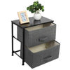 2 Drawer Fabric Bedside Table Chest of Drawers Cabinet Nightstand Storage Unit