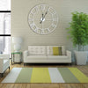 60CM EXTRA LARGE WHITE ROMAN NUMERALS SKELETON IRON WALL CLOCK BIG GIANT ROUND
