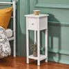2x White Bedside Tables w/ Drawer Side Indoor Furniture Hallway Storage Bathroom