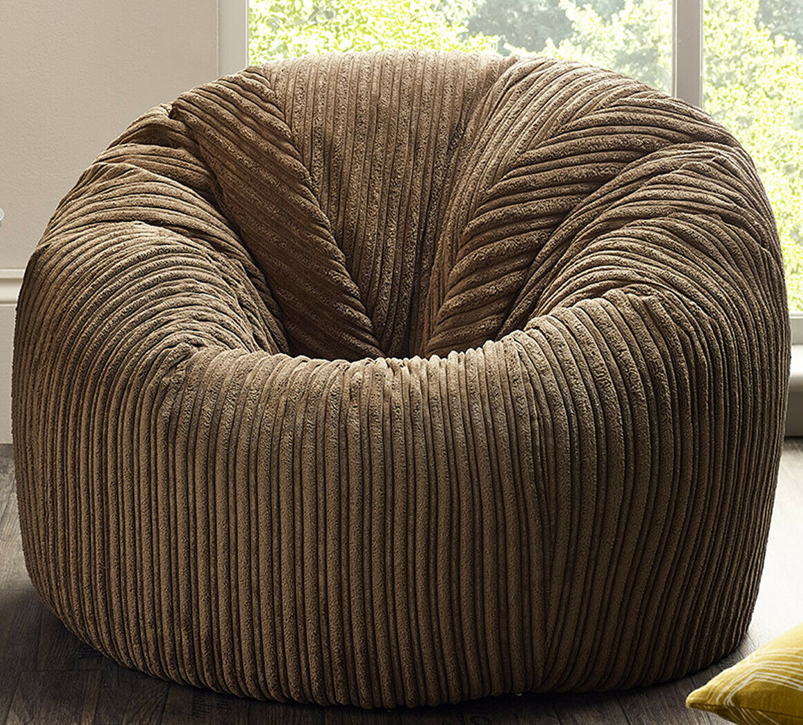 Jumbo Cord Beanbag Chair XL Large Bean Bags in Plush Jumbo Cord beanbags NEW