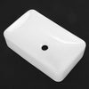 Modern Rectangle Bathroom Countertop Gloss White Basin Cloakroom Wash Sink