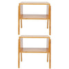 2 X Bedside Table Cabinet Side End Nightstand Storage Bedroom Furniture Bamboo