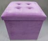 Soft Velvet Diamante Ottoman Folding Storage Box Footstool Seat new colour