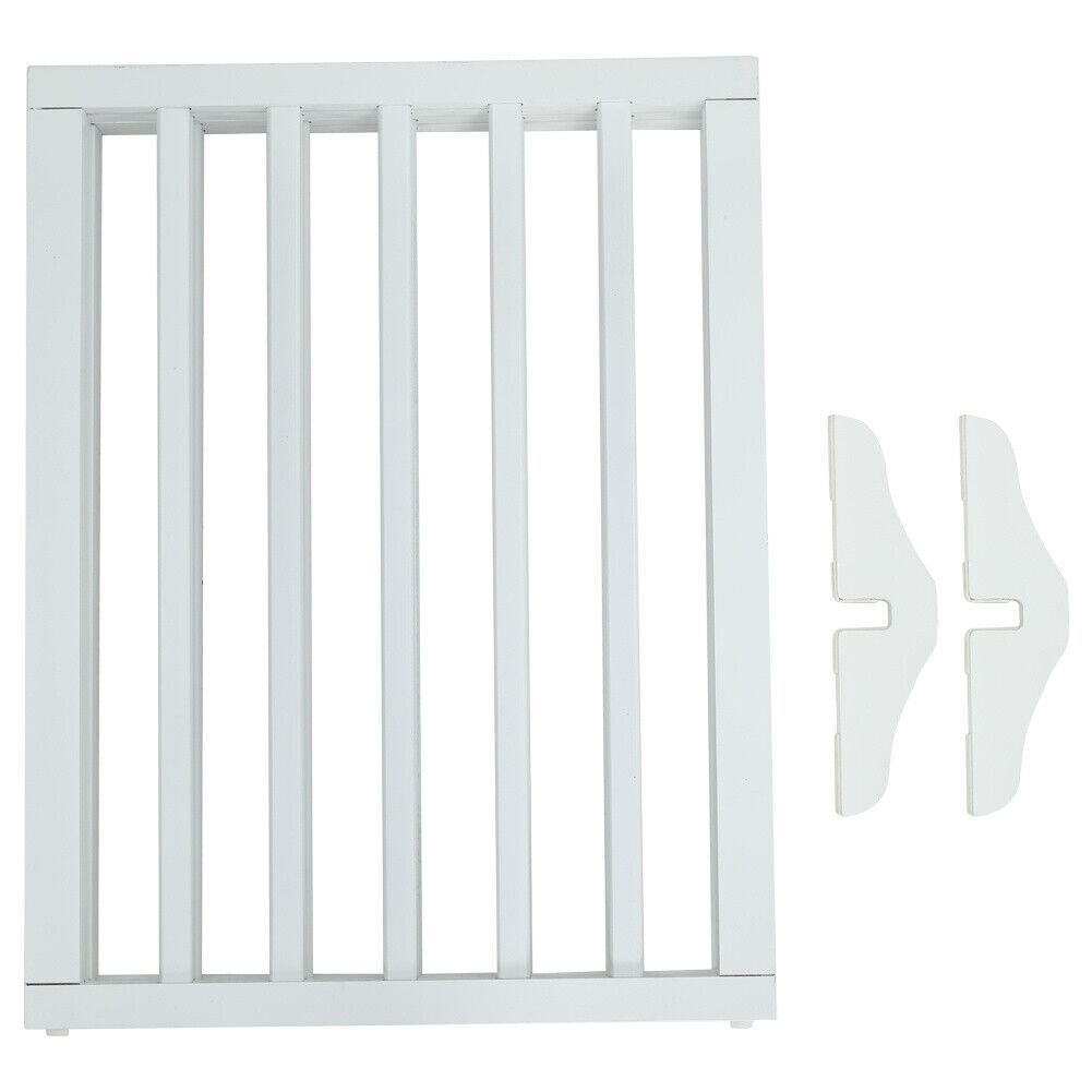 3 Panel Dog Gate Pet Cat Fence Safety Barrier Divider Freestanding Doorway White