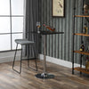Modern Height Adjustable Bar Table with Square Tabletop and Metal Base Home