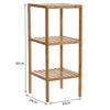 3 4 5 Tier Bamboo Wooden Rack Organiser Bath Kitchen Storage Shelves Stand Shelf