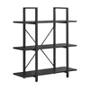 3 Tiers Bookshelf Bookcase Industrial Book shelves Display Unit Living Room Home