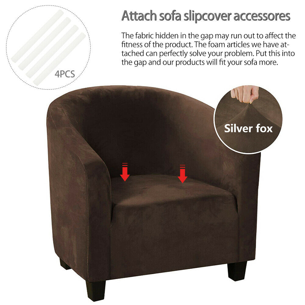 Tub Chair Covers Slipcovers Elastic Polyester Fabric Armchair Sofa Seat Covers